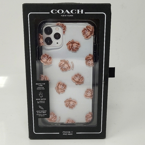 Coach Case for iPhone 11 Pro  6.1"- Pink Roses - Picture 1 of 4